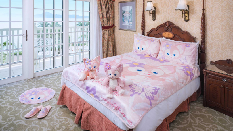 「LinaBell萌粉世界」主題房間。（圖／香港迪士尼樂園提供）