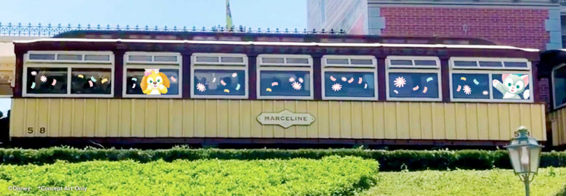 粉絲們可搭乘香港迪士尼樂園鐵路達菲與好友春日限定列車，體驗和達菲與好友一起遊覽樂園的喜悅。（圖／香港迪士尼樂園提供）