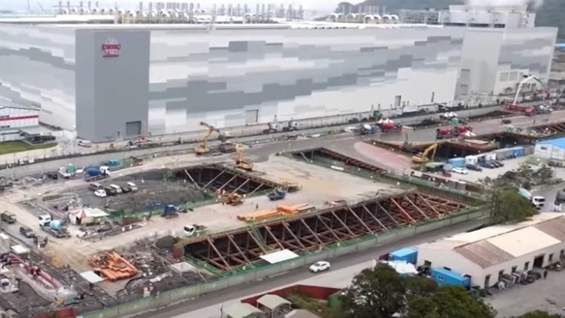 台積電在高雄的設廠進度依然按部就班進行中。（圖／東森新聞）