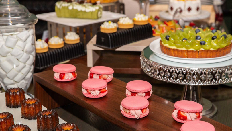 Garden Kitchen下午茶「夢幻甜點區」。（圖／台北萬豪酒店提供）