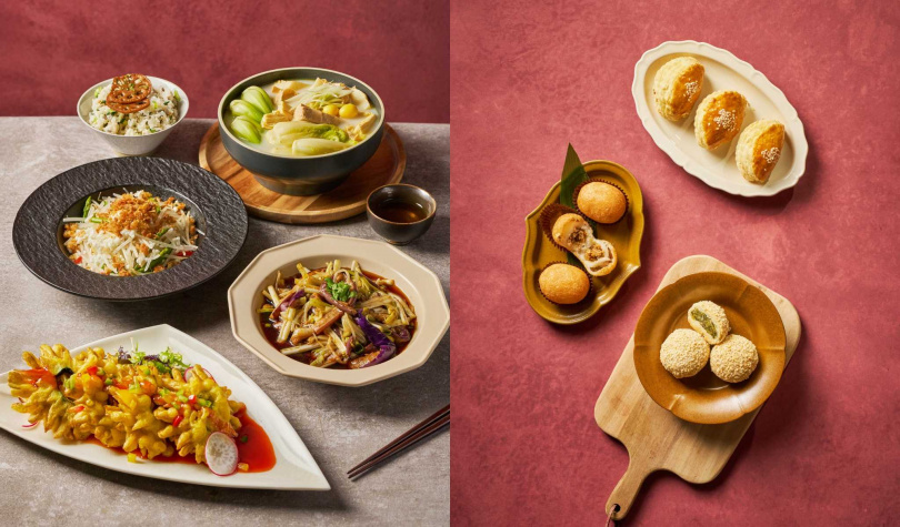 養心沙龍以江浙本幫菜為靈感推出摩登蔬食新菜。(圖/養心沙龍提供)