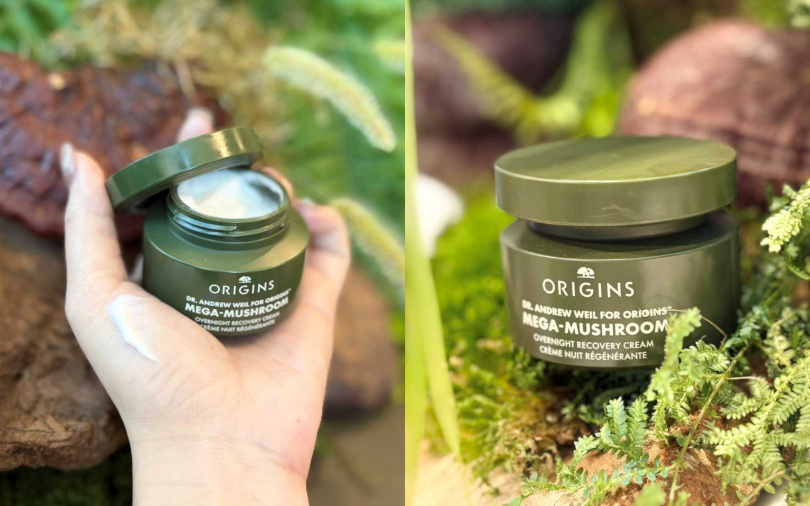 有著輕透質地的品木宣言青春無敵靈芝甦醒霜,塗於臉上吸收後,能感受到肌膚被溫柔包覆。(圖/吳雅鈴攝)