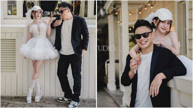 去年黑男與交往6年混血女友Lucy結婚。（圖／翻攝自黑男IG）