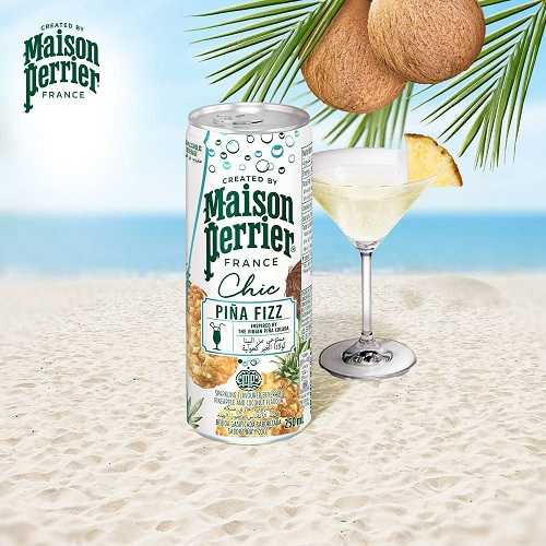 法國Maison Perrier Chic沛綠雅氣泡雞尾酒風味飲 鳳梨可樂達,建議售價NT$69元。(圖片提供/Maison Perrier沛綠雅)