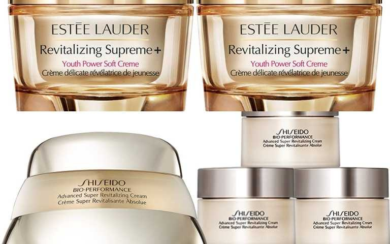 左:ESTEE LAUDER無敵膠原分享組,價值9960元,優惠價5976元,折後5476元。右:SHISEIDO百優保濕乳霜排隊組,價值5824元,優惠價2520元,折後2020元。(圖/品牌提供)