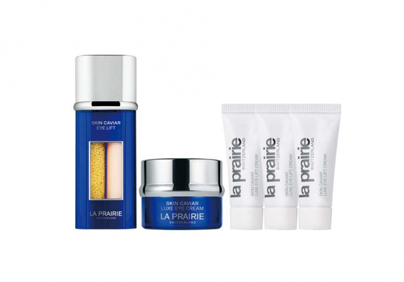 LA PRAIRIE魚子緊俏美眼組,優惠價18,150元,約6.3折,含正貨20ml並加贈眼霜。(圖/品牌提供)