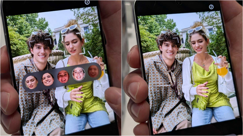 當然，遇到合照閉眼的話，也是能夠透過這個功能補救一下的。（圖／廖梓翔攝）