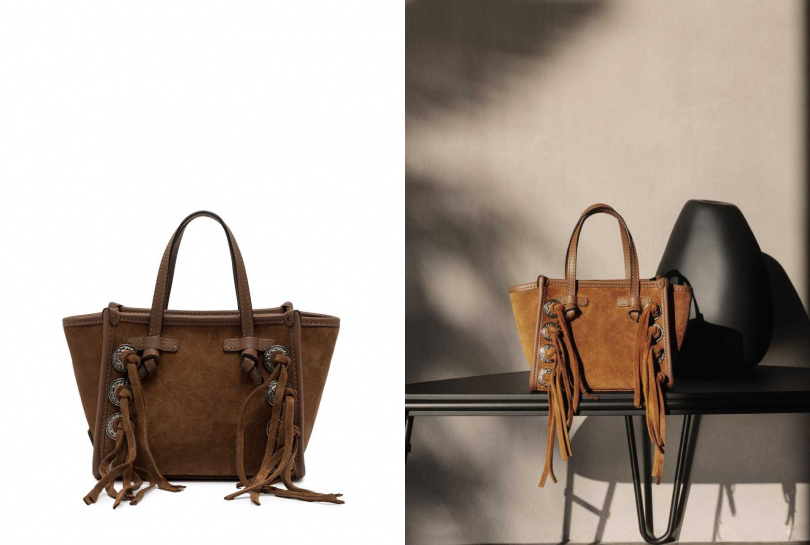 Gianni Chiarini Miss Marcella麂皮扭結手提包/16,800元(圖/品牌提供)