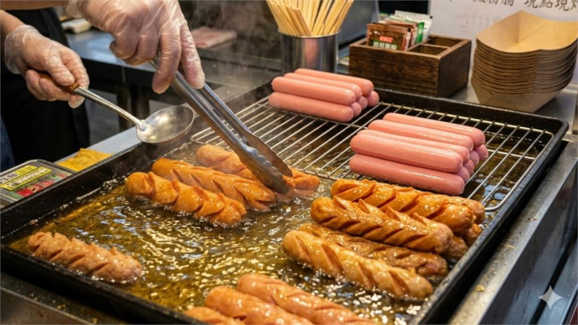 中國知名小吃「澱粉腸」近日出現在台灣夜市，其定價引發外界熱議。（示意圖／AI生成）