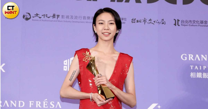 馬士媛以《左撇子女孩》亮眼演出獲評審肯定，摘下本屆北影最佳新演員獎。（圖／侯世駿攝）