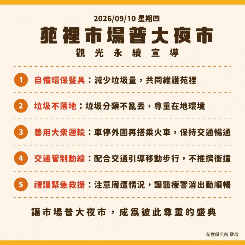 (圖/取自「苗栗縣苑裡鎮公所」臉書)