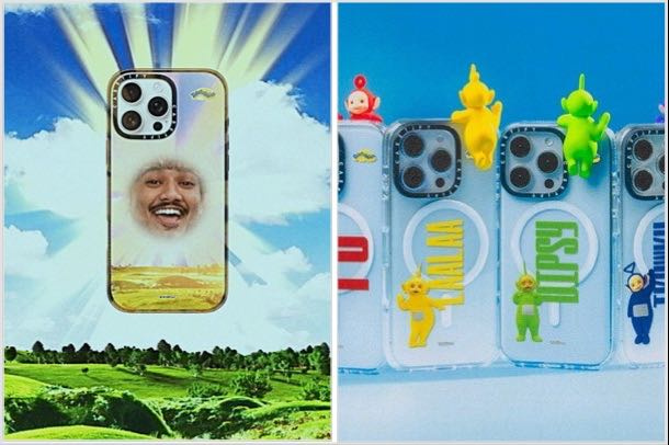 （左）CASETiFY特別設計了「太陽寶寶」鏡面手機殼，粉絲可自由上傳家人、朋友、寵物的照片，讓自己成為閃耀的「太陽寶寶」。天線寶寶客製化手機殼（價格依選擇型號不同，約1,900元起）。（圖／品牌提供）