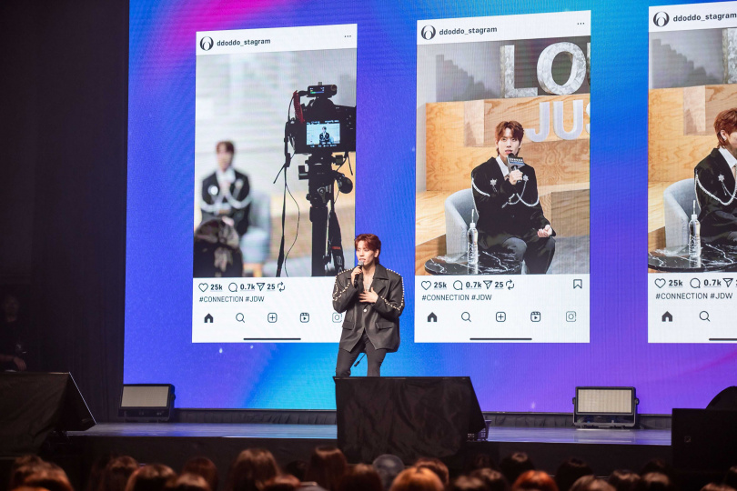 張東雨向粉絲分享昨日接受媒體採訪的趣事。（圖／網銀提供）