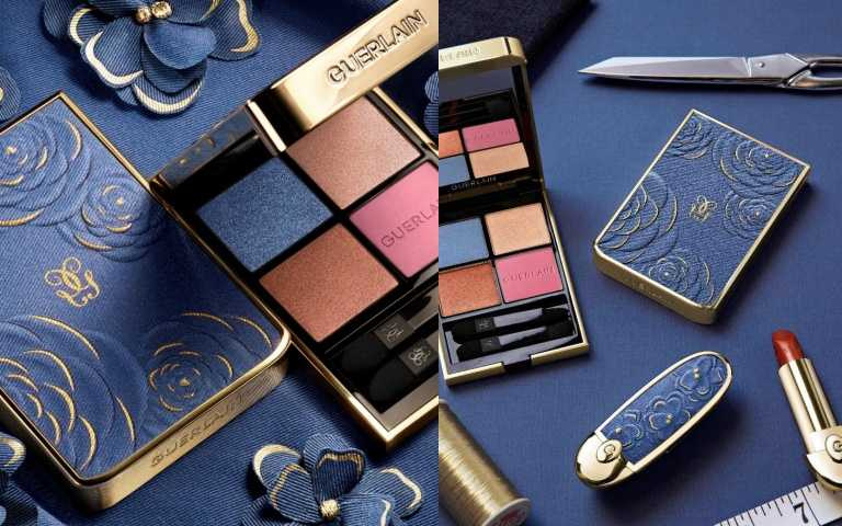 嬌蘭 Ombres G 高訂深邃四色眼影盤 緹花丹寧限定版/3,520元。(圖/品牌提供)