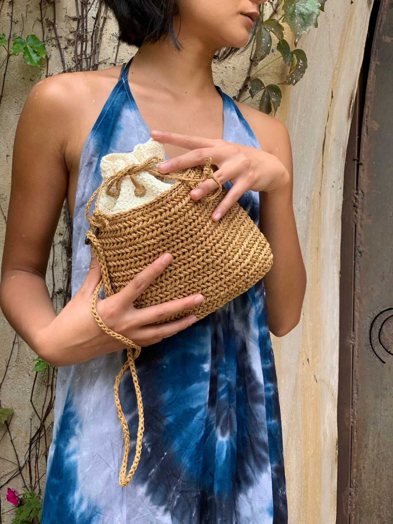 Brianna's藤編風格束口包／1,680元（圖／Pinkoi提供）