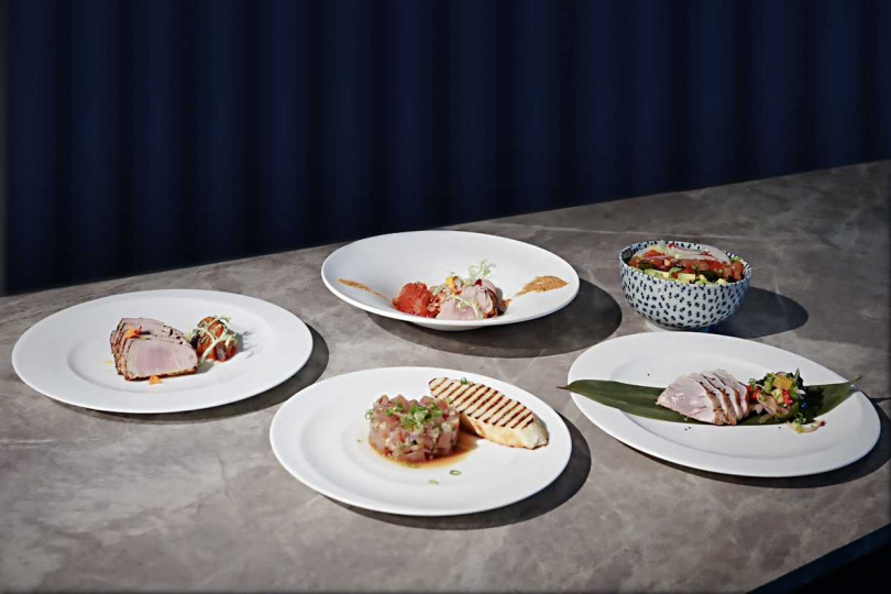 台中港酒店於父親節期間推出「爸爸真鮪大」鮪魚季，設計5道風味料理。（圖／台中港酒店提供）