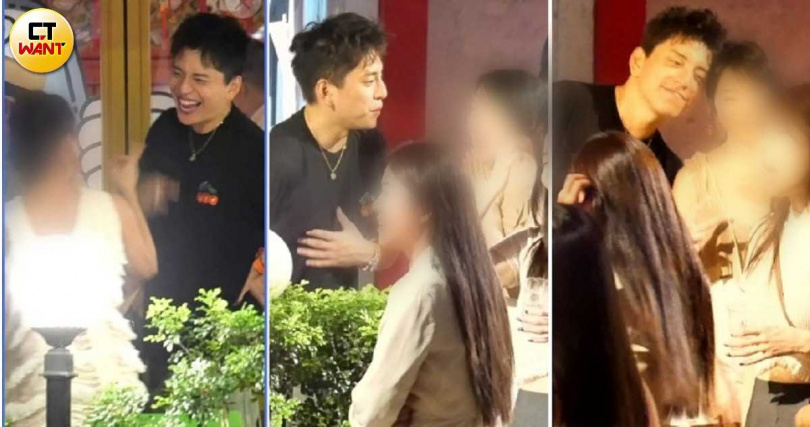 就算女友人在現場，王大陸和其他正妹聊天搞笑靠頭拍照一樣也沒少。（圖／本刊攝影組）