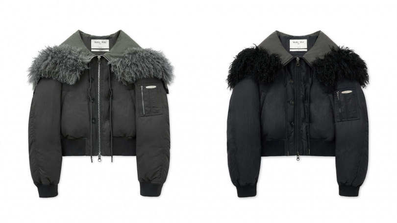Matin Kim 毛絨連帽羽絨飛行外套/10,400元(圖/品牌提供)