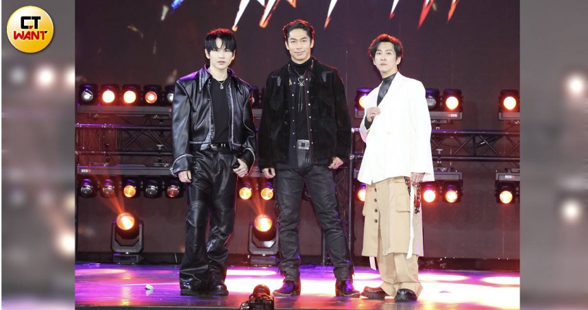 陳漢典、AKIRA、牛奶一同現身《S+PLUS巔峰舞者》總決賽錄影。（圖／林士傑攝）