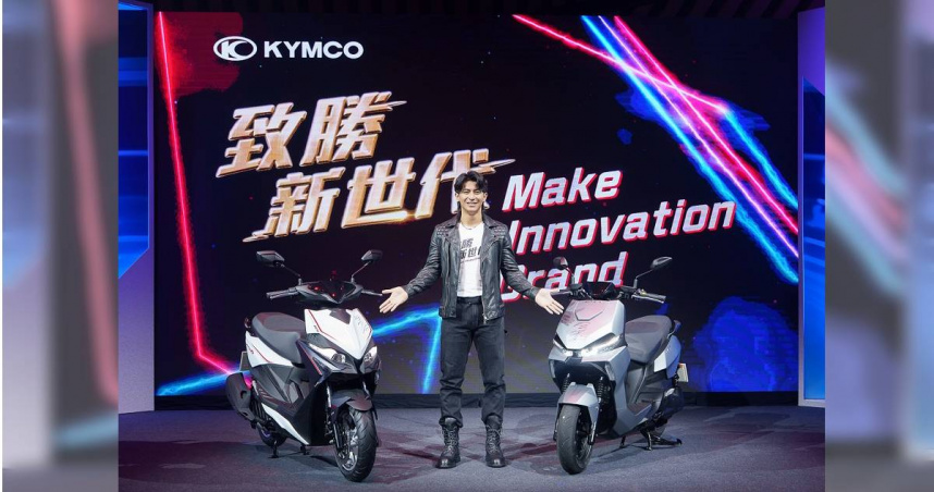 陳傑憲代言機車。（圖／光陽KYMCO提供 ）
