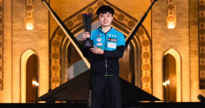 林昀儒奪冠。（圖／翻攝臉書／World Table Tennis）