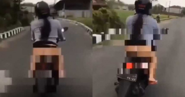 馬尾妹騎車小丁外露!「蜜桃臀激晃」男騎士嗨翻狂拍 15秒影片瘋傳