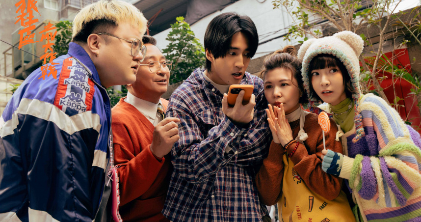 金狼獎形象短劇集由（左起）魁剛、王中平、婁峻碩、于子育、溫妮主演。（圖／金狼獎執行委員會提供）