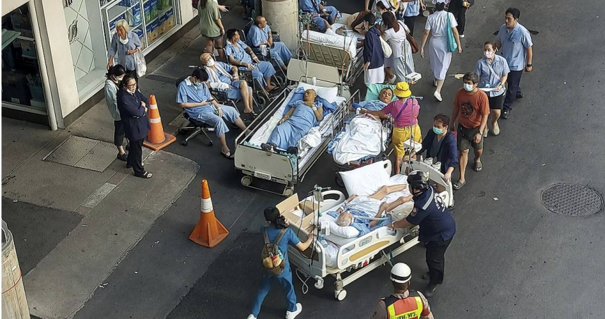 緬甸28日發生芮氏規模7.7強震，傷亡慘重。（圖／達志／美聯社）