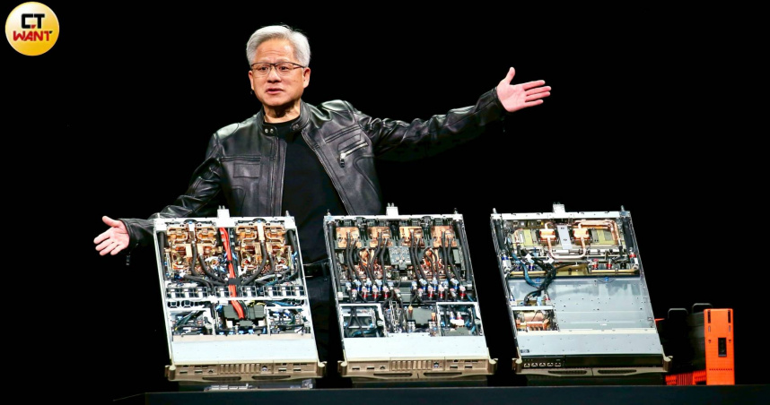 NVIDIA執行長黃仁勳今日在台北流行音樂中心舉行主題演講。（圖／黃耀徵攝）