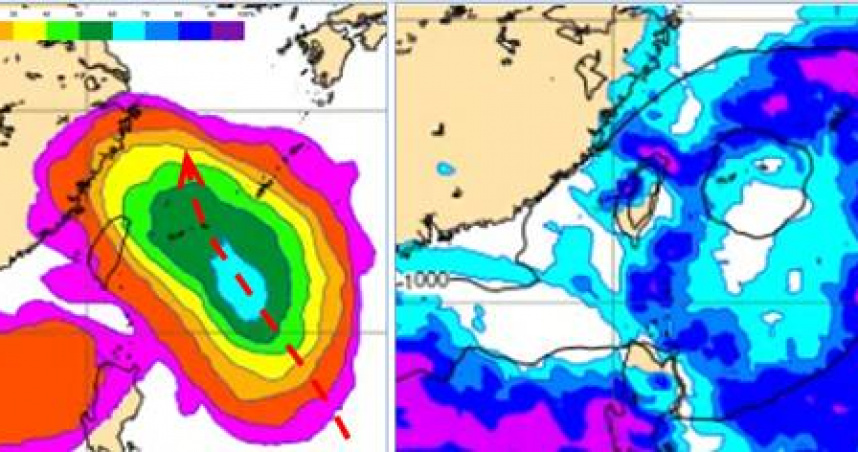 目前菲律賓東方海域有機會發展出熱帶性低氣壓或颱風的可能。（圖／翻攝自氣象應用推廣基金會）