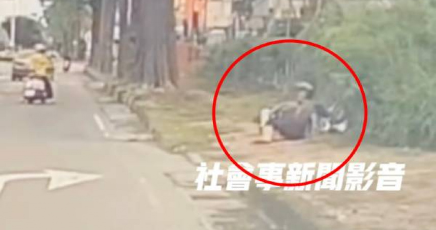 汽車強切車道釀3機車連環撞。（圖／翻攝社會事新聞影音畫面）