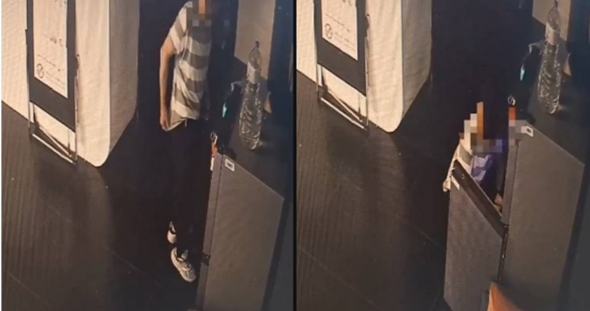 北市中正一分局日前獲報轄內青年旅館內的共用冰箱被人偷走一隻雞腿。（圖／翻攝畫面）