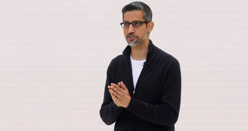 Google執行長皮查伊(Sundar Pichai)。(圖/達志/美聯社)