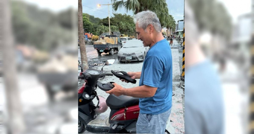 花蓮光復鄉因洪水災情慘重，一位原住民阿公被封為「跑贏洪水的男人」。（圖／翻攝kkris.92 Threads）