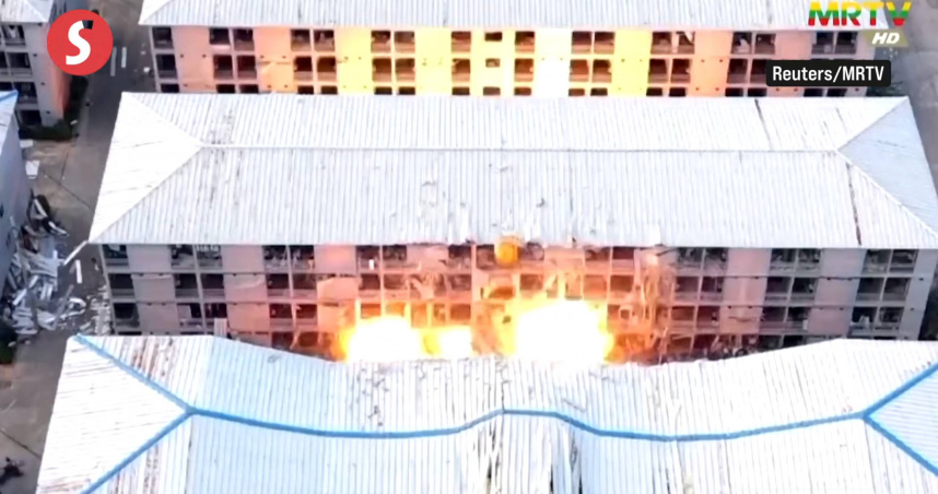 緬甸軍政府大規模清剿KK園區的犯罪組織。（圖／翻攝自youtube／The Star）