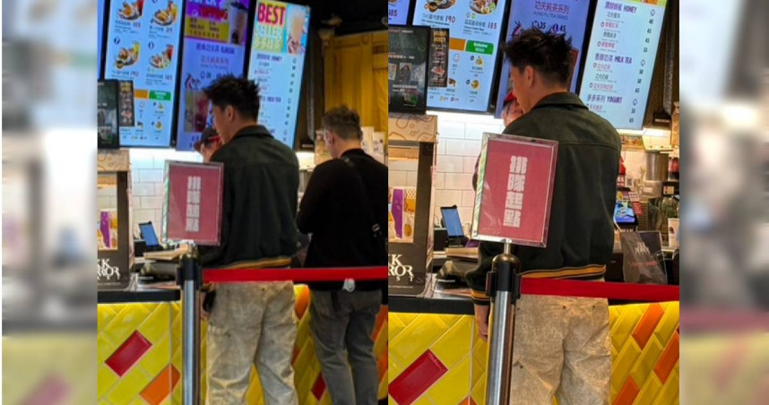 本刊讀者在速食店巧遇柯有倫。（圖／讀者提供）