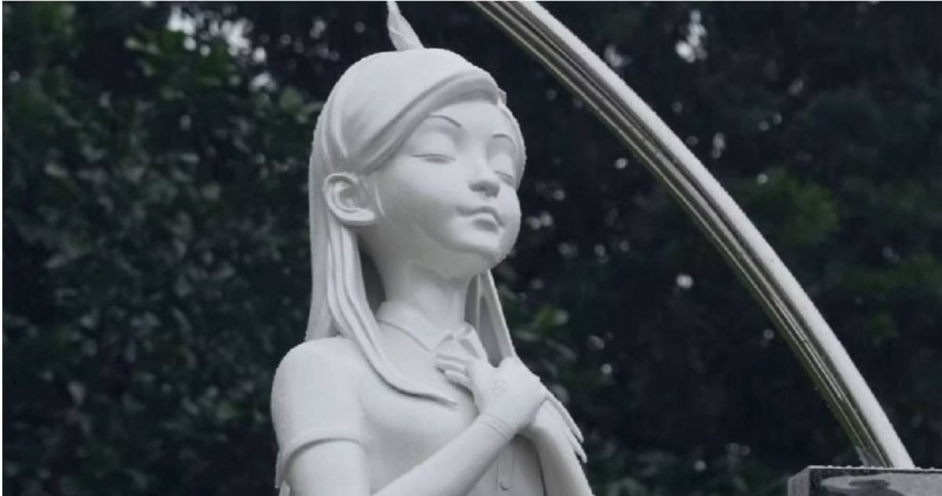 女星大S徐熙媛逝世昨（2日）滿1週年，家屬於金寶山舉行由具俊曄參與設計的紀念雕像揭幕儀式。（圖／翻攝自Instagram／djkoo）