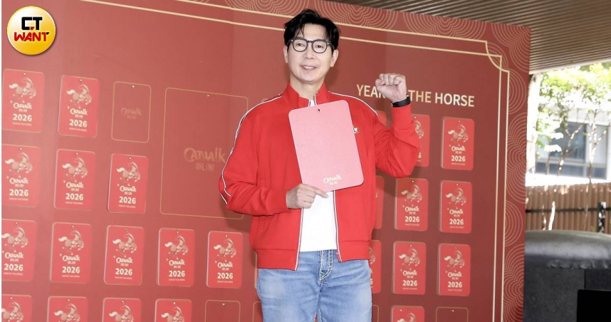 品冠出席凱渥開工活動，分享春節期間的家庭時光與近況。（圖／侯世駿攝）