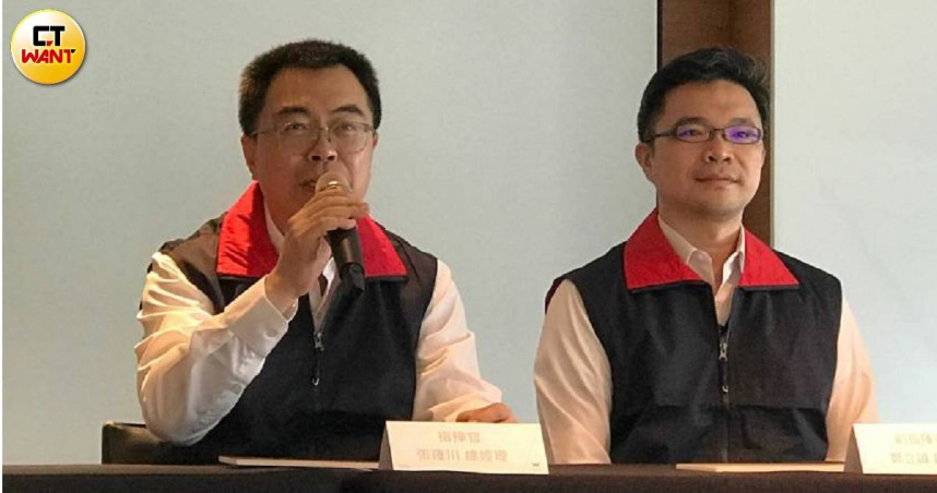 國泰投信總經理張雍川（左）提出辭職，暫由資深副總鄭立誠代理總座職務。（圖／李蕙璇攝）
