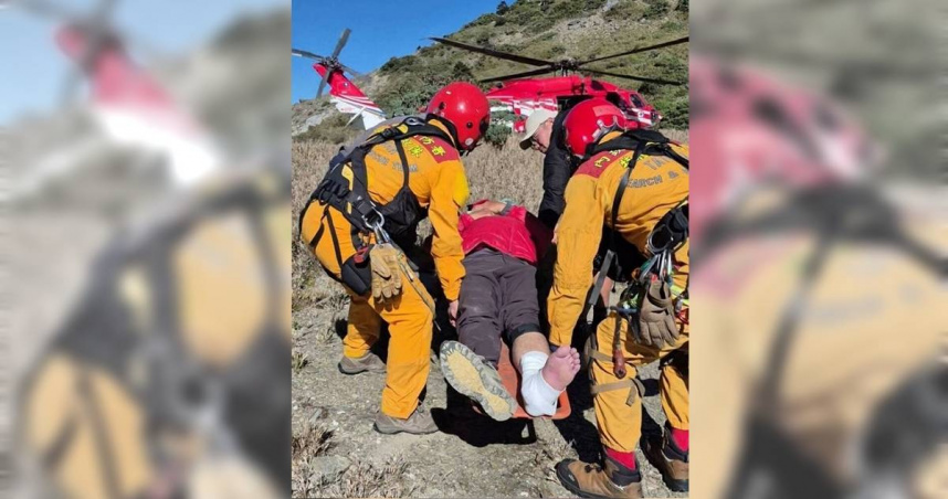 南湖大山驚險救援！男扭傷腳直升機吊掛送醫　遭查出違規罰2萬