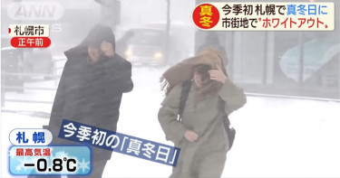 赴日旅遊注意!北海道寒流來襲 大雪伴強風氣溫下探-18℃