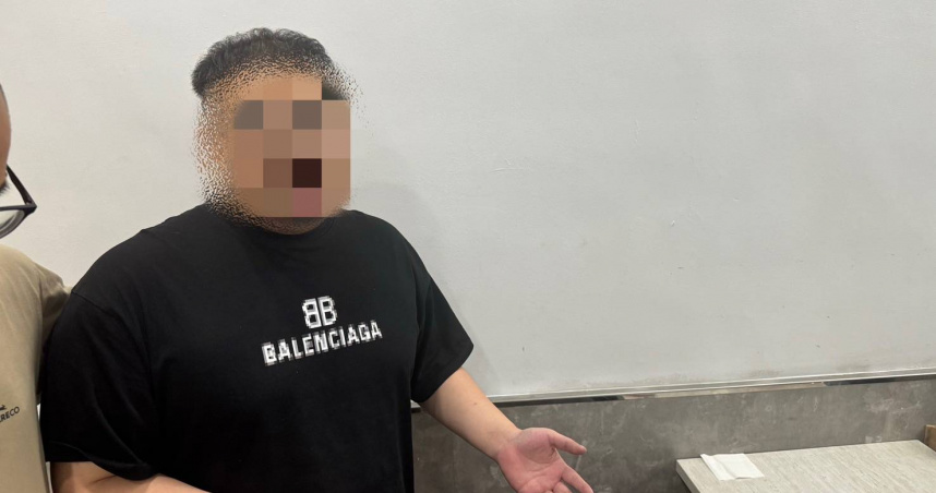 新北警鎖定犯嫌行蹤，在其外出用餐時當場將他逮捕到案。（圖／翻攝畫面）