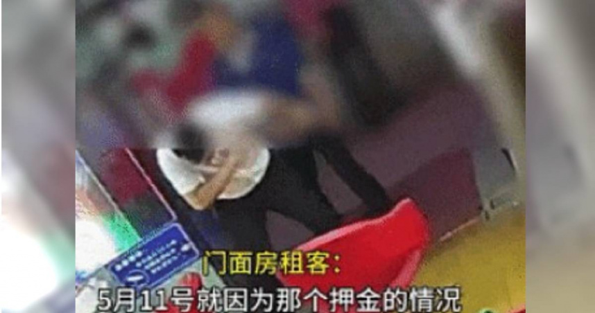 租客想提前退租被房東老公打。（圖／翻攝微博）