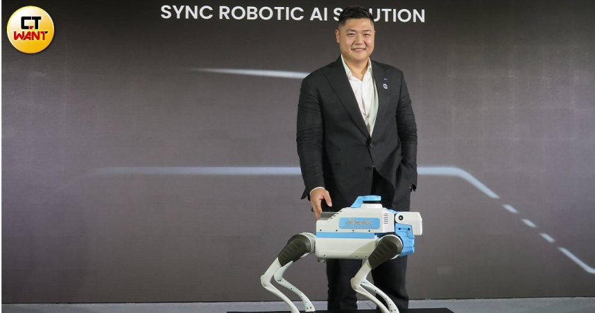 星科國際去年第三季開始投入機器狗的研發，董事長為郭守富。（圖／陳曼儂攝）