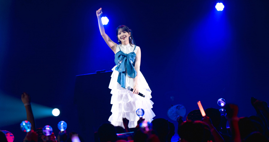 鬼頭明里帶來多首人氣歌曲，以充滿感染力的歌聲與舞台魅力征服全場。（圖／大鴻藝術BIG ART提供）