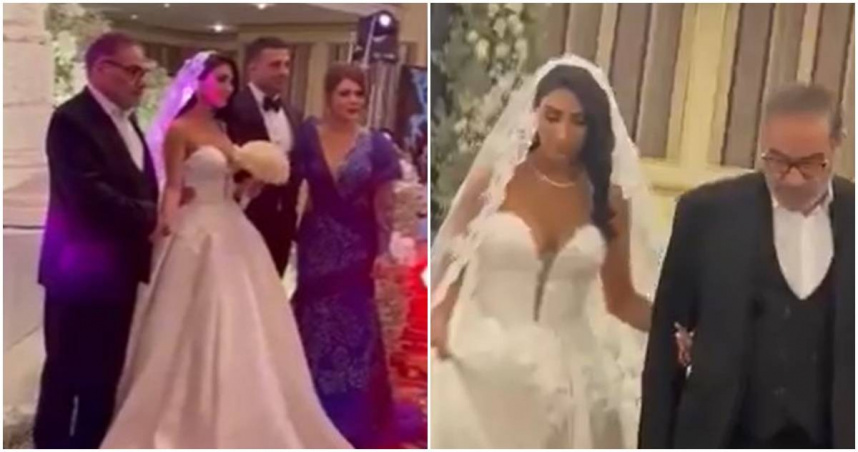 伊朗高官女兒的婚宴影片惹議，因為女兒穿爆乳裝。（圖／翻攝Masih Alinejad X）