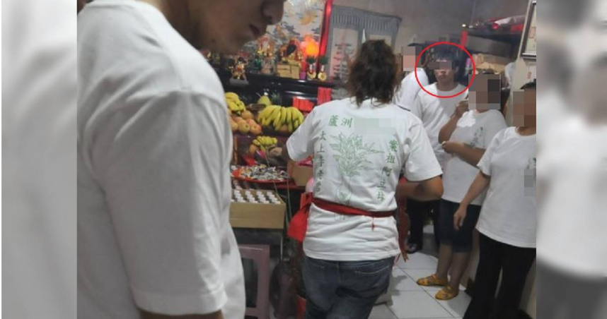 蘆洲雙屍案凶嫌正面照曝光。（圖／翻攝自宮廟臉書）