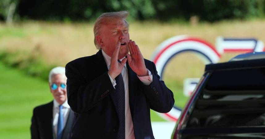 美國總統川普（Donald Trump）出席G7峰會。（圖／達志／美聯社）
