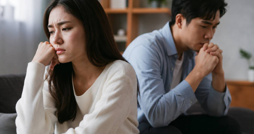 一名女網友分享，交往6年多的男友一句「妳爸媽過太爽」，讓她看清彼此價值觀差異，最終決定分手。（示意圖／AI生成）
