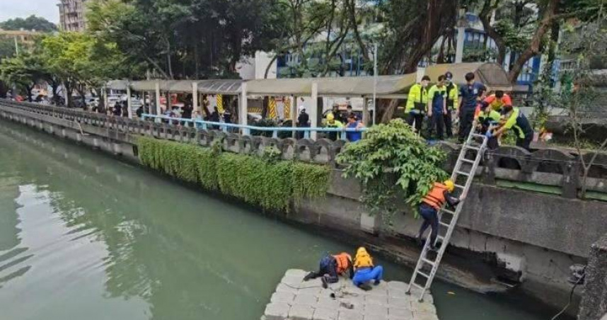 基隆50歲婦墜田寮河身亡　消防繩索吊掛上岸身分待查